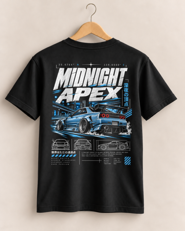 Cintre-noir-Midnight-Apex-1122x14012 T-shirt Unisexe Midnight Apex – Tokyo Night Racing