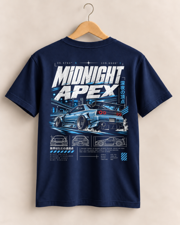 Dos 1 T-shirt Unisexe Midnight Apex – Tokyo Night Racing