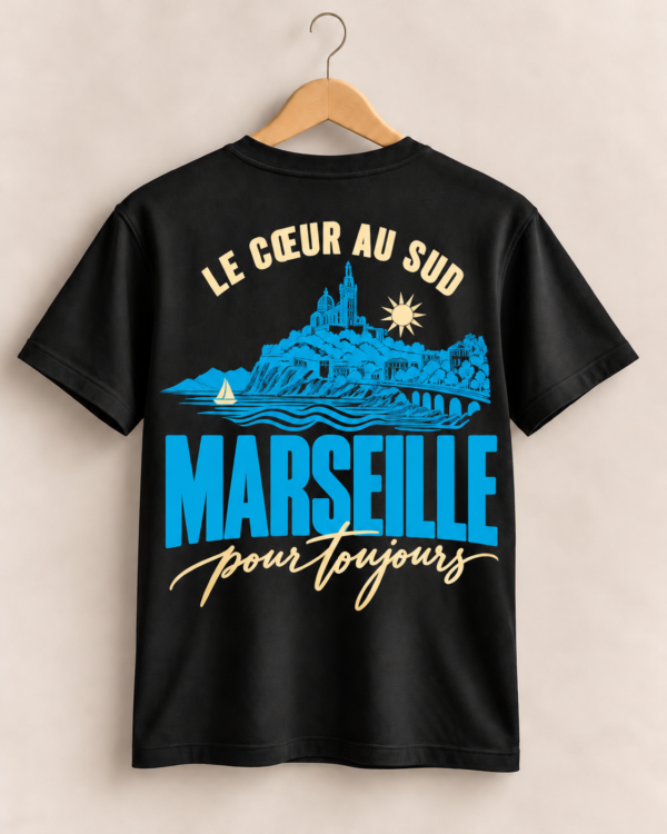 Marseille, le cœur au sud-1 T-shirt Unisexe Marseille pour Toujours – Le Cœur au Sud